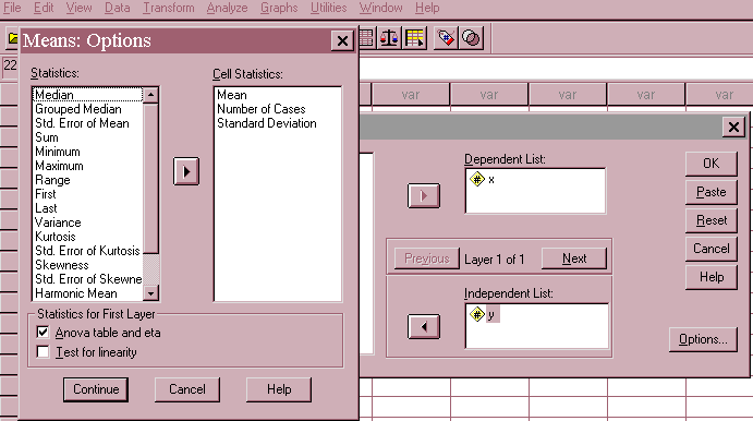  Finding a means for the discriminant analysis homework example using SPSS.