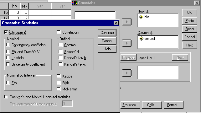SPSS Crosstabs 2