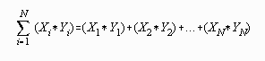 Sum of X times Y