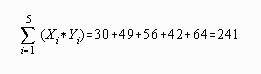Example Sum of X times Y